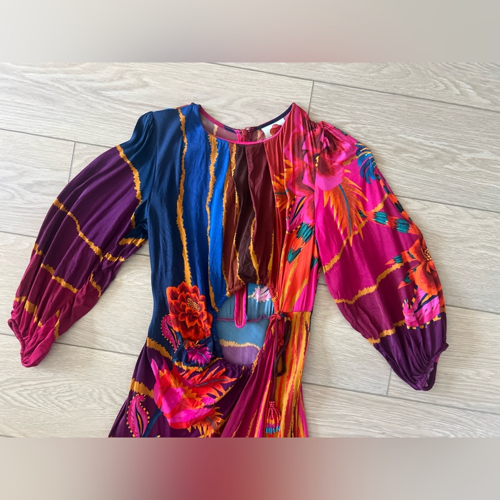 Farm Rio Vintage Wave Maxi Dress size xs - Picture 2 of 16